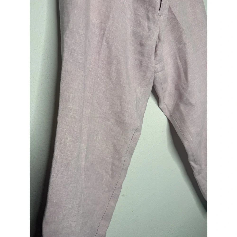 JOSEPH ABBOUD 100% Linen Pink Flat Front‎ Dress Pants Sz 42 X 30 Clean Golf